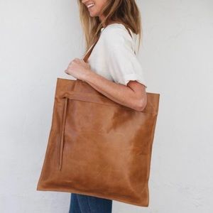 Raven + Lily Leather Magazine Tote